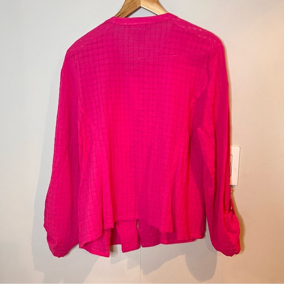 VINTAGE | Chicos hot pink lightweight textured blazer jacket - Picture 10 of 10